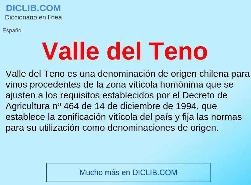 What is Valle del Teno - meaning and definition