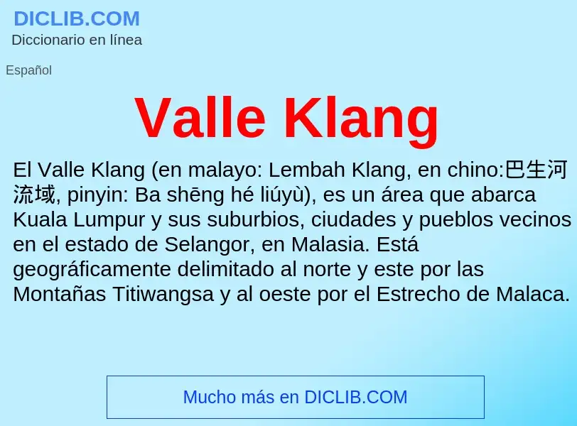 What is Valle Klang - meaning and definition