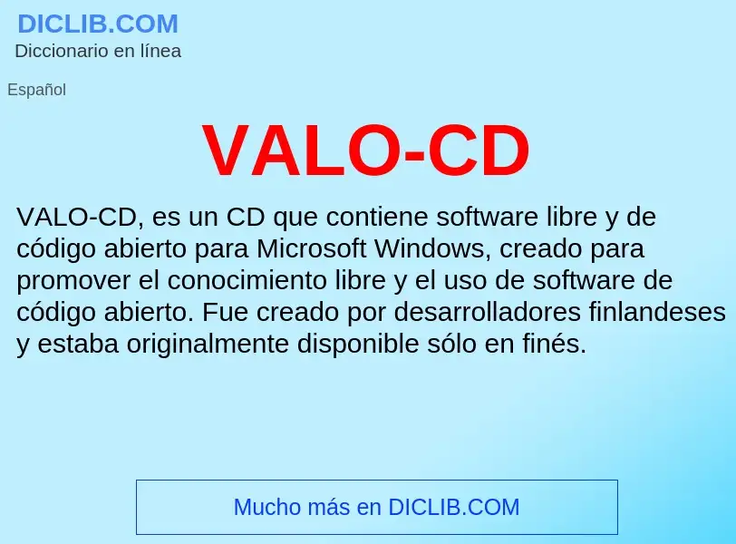 Wat is VALO-CD - definition