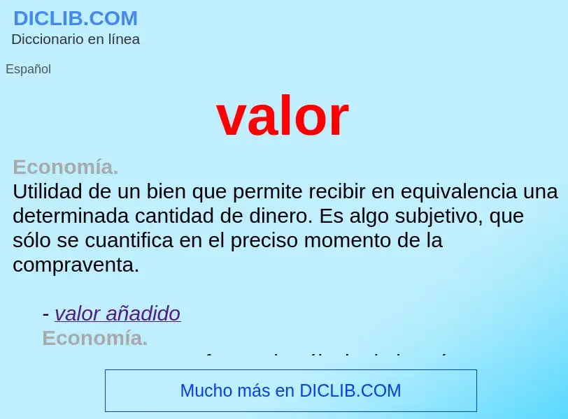 Was ist valor - Definition