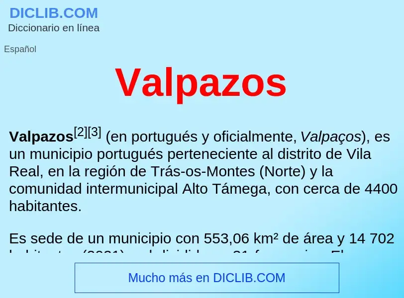 What is Valpazos - meaning and definition