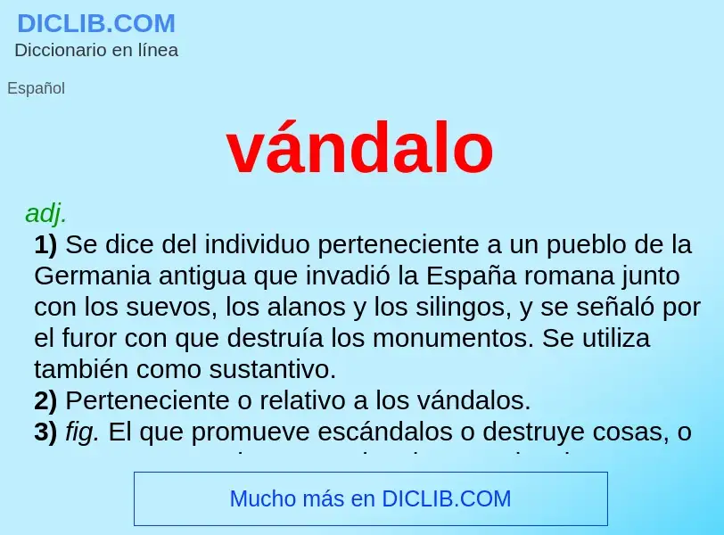 ¿Qué es vándalo? - significado y definición