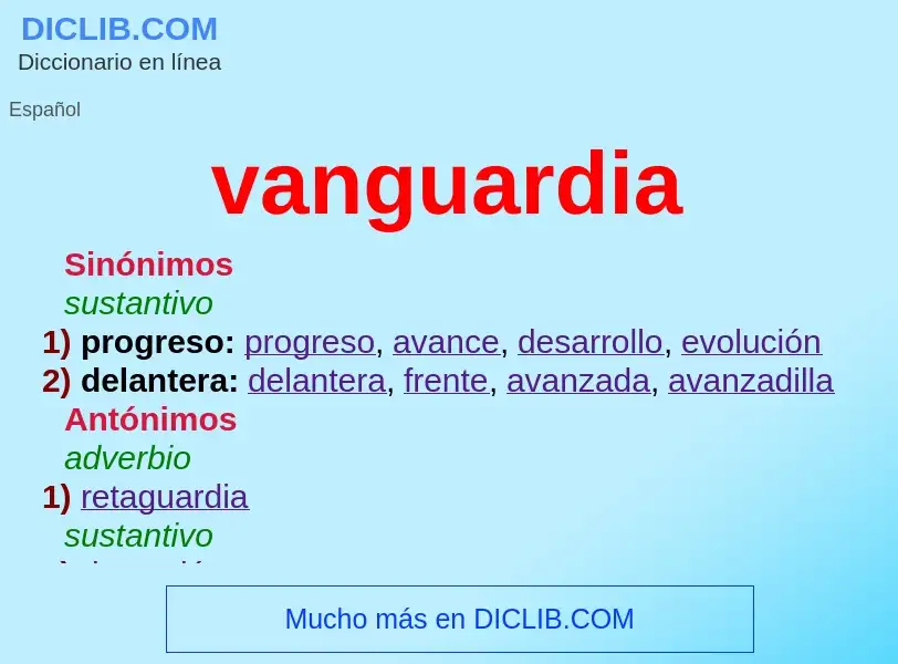 Wat is vanguardia - definition