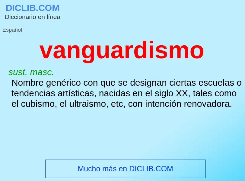 Wat is vanguardismo - definition