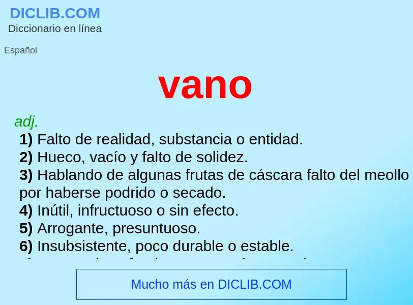 Wat is vano - definition