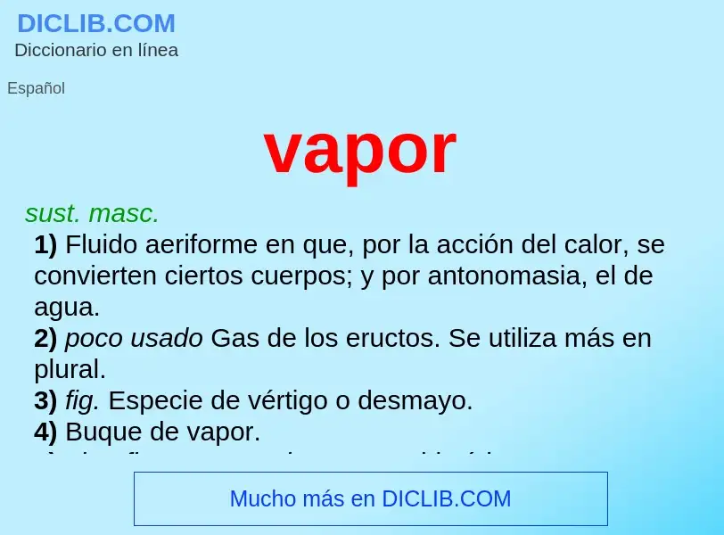 Che cos'è vapor - definizione