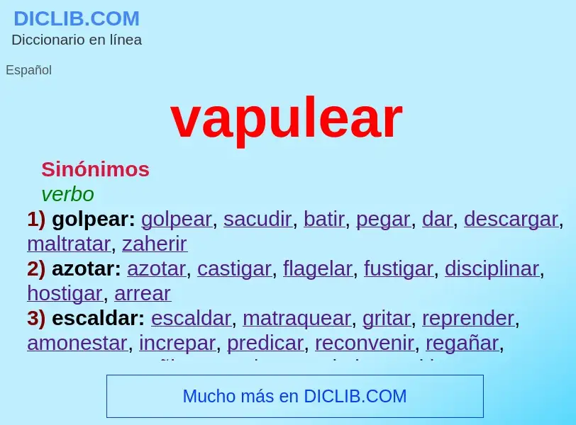 Wat is vapulear - definition