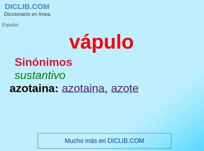 Wat is vápulo - definition