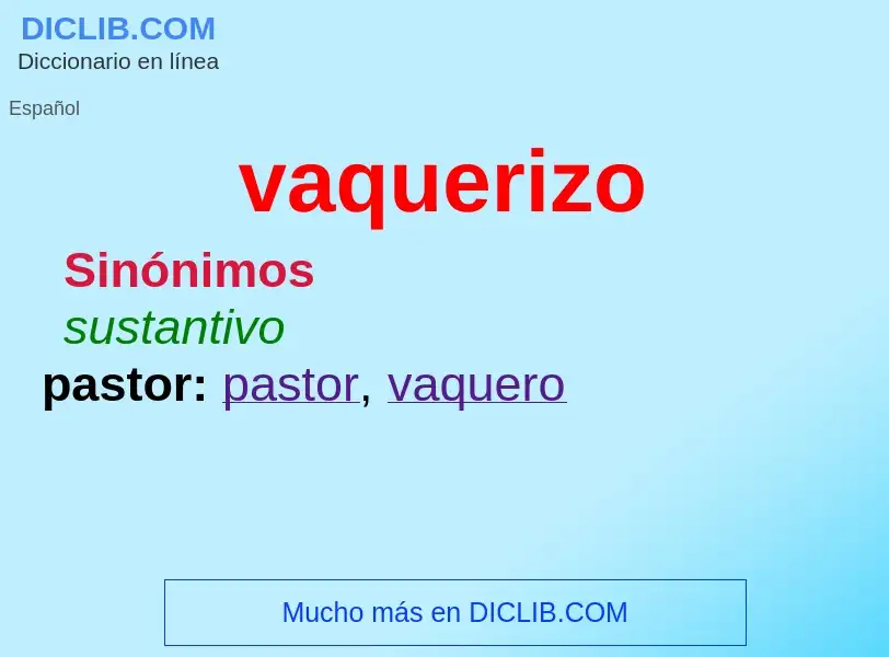 What is vaquerizo - definition