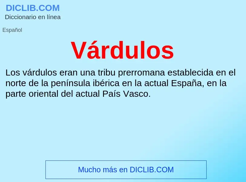 Wat is Várdulos - definition