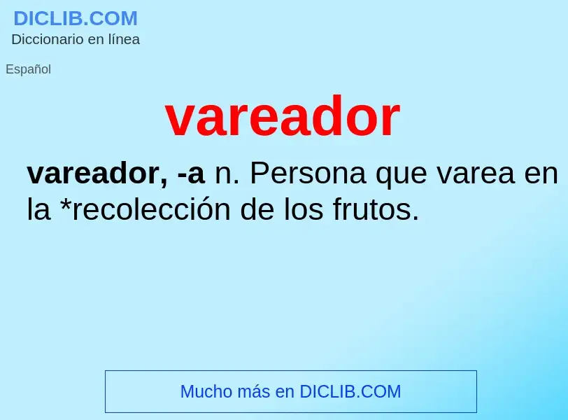 Wat is vareador - definition