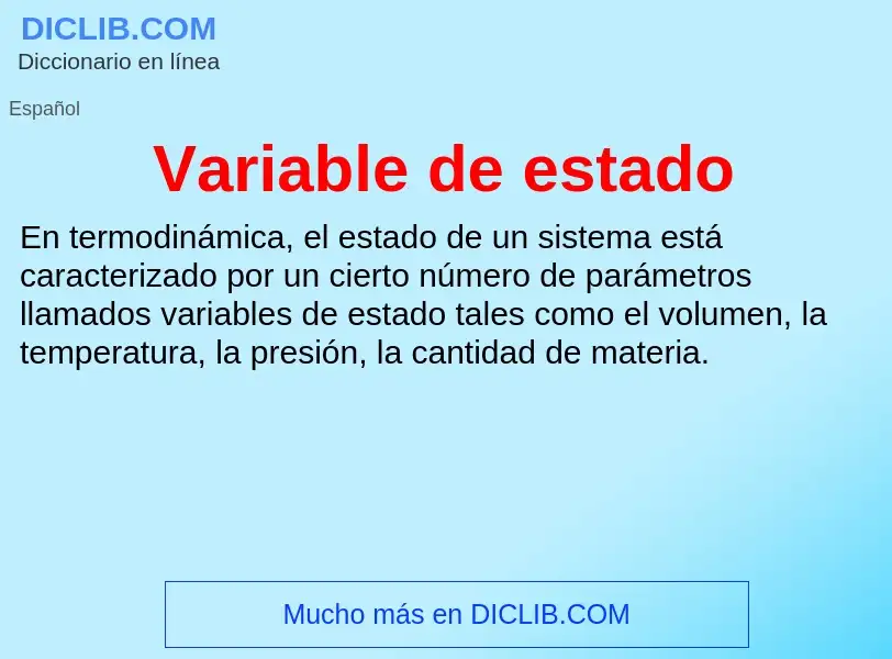 Wat is Variable de estado - definition