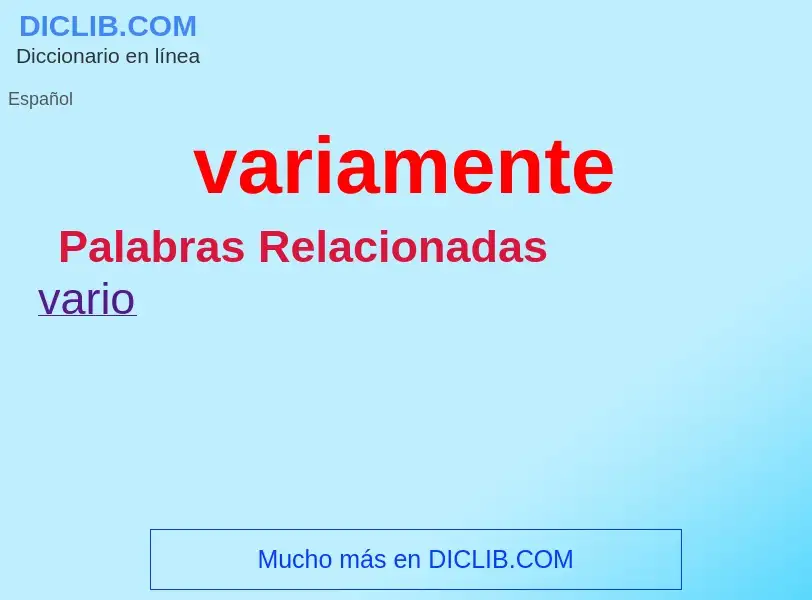 What is variamente - definition