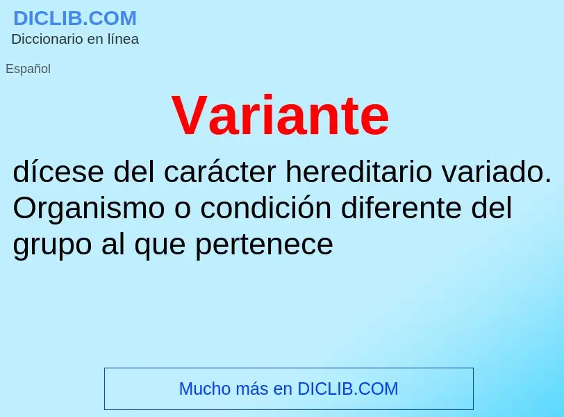 What is Variante - definition