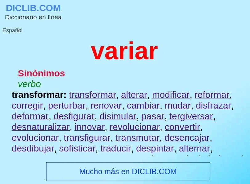 What is variar - definition