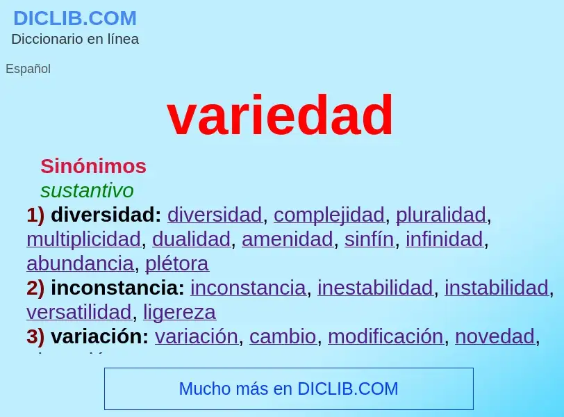 Wat is variedad - definition