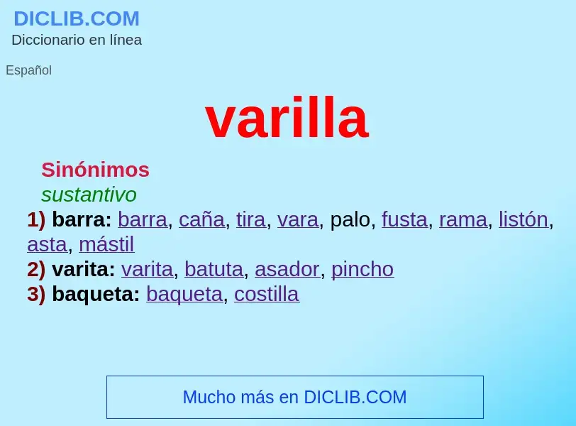 What is varilla - definition