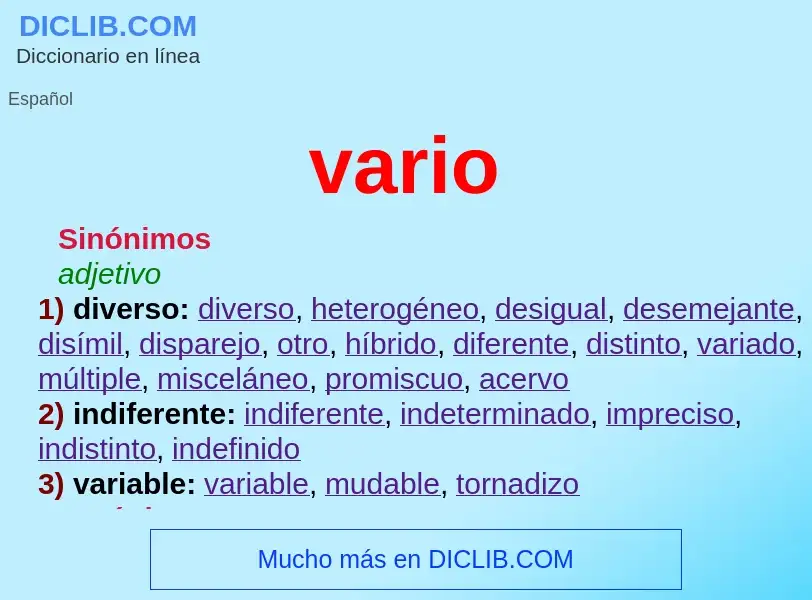 What is vario - definition