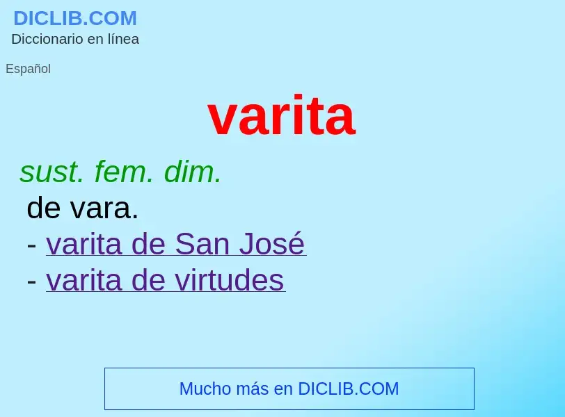 What is varita - meaning and definition