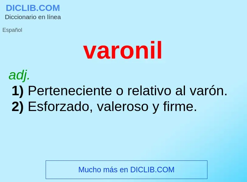 ¿Qué es varonil? - significado y definición