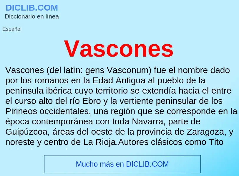 Wat is Vascones - definition