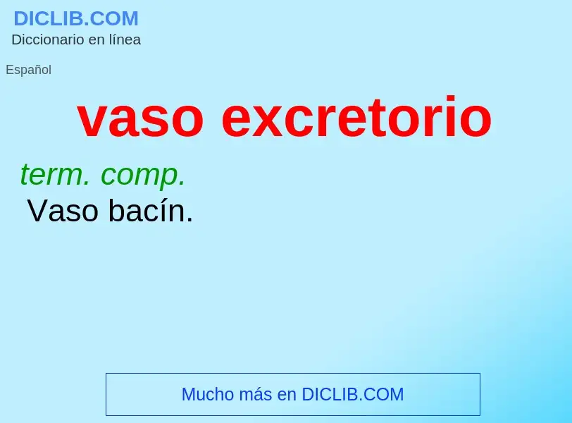 O que é vaso excretorio - definição, significado, conceito