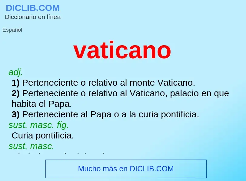 Was ist vaticano - Definition