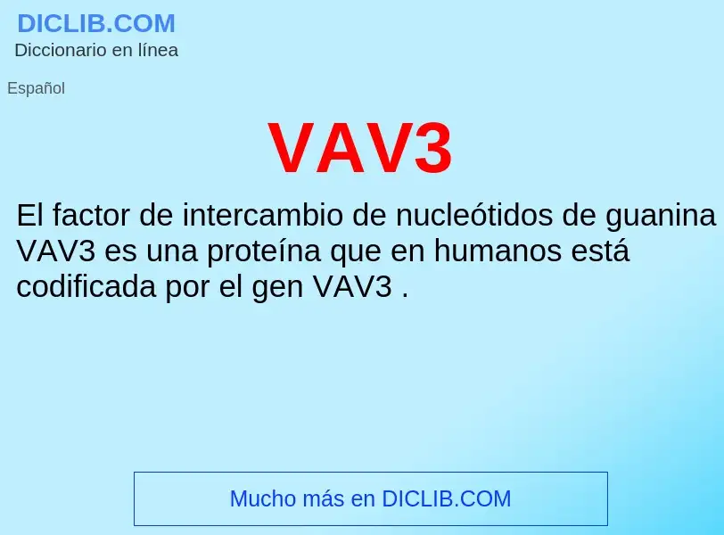 ¿Qué es VAV3? - significado y definición