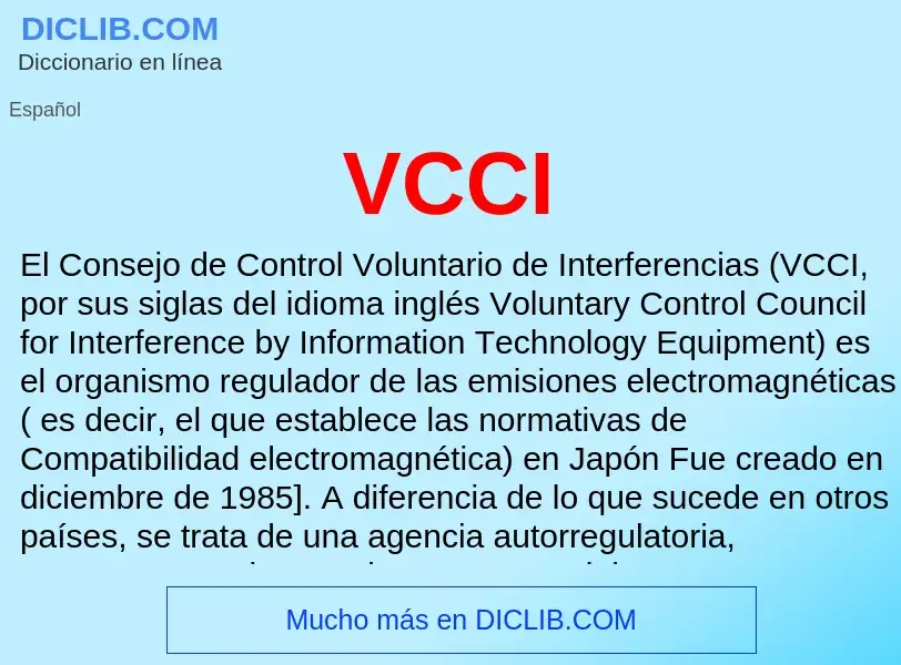 Wat is VCCI - definition