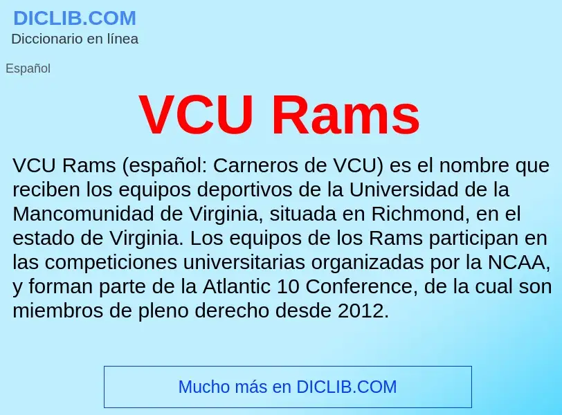 Wat is VCU Rams - definition