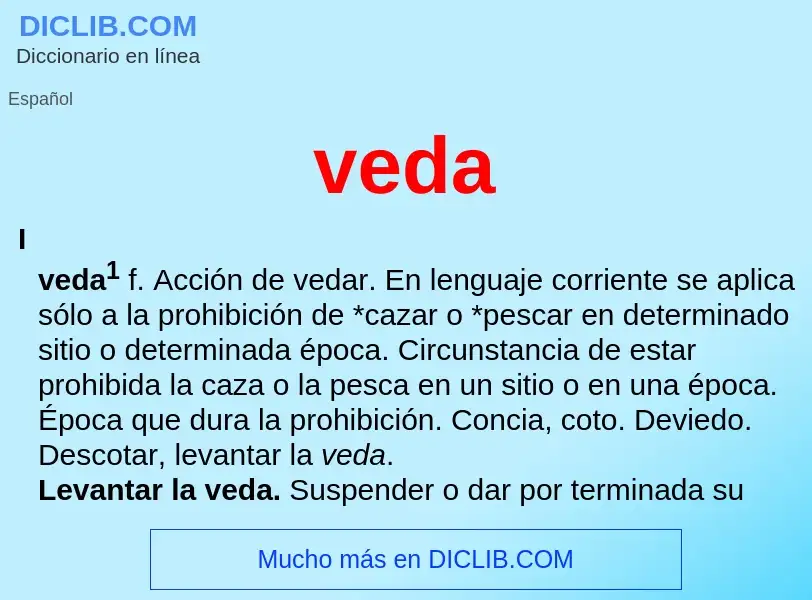 O que é veda - definição, significado, conceito