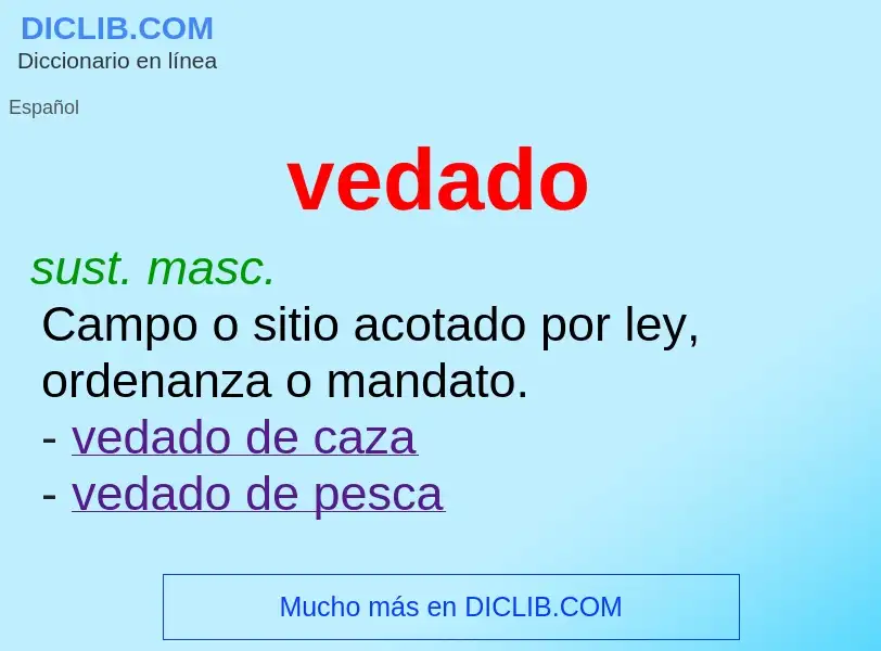 Was ist vedado - Definition