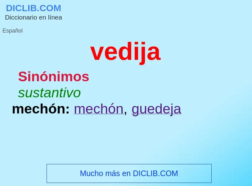 What is vedija - meaning and definition