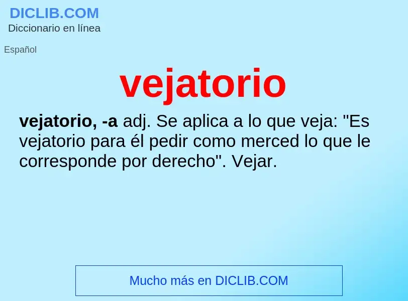 Wat is vejatorio - definition