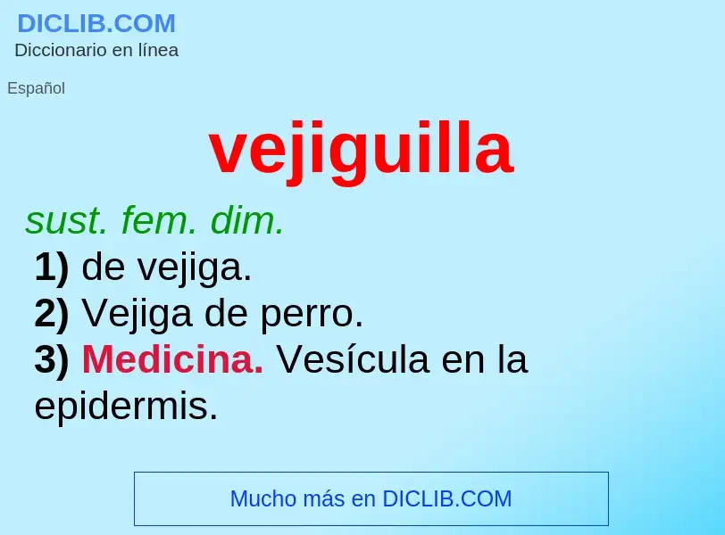 O que é vejiguilla - definição, significado, conceito