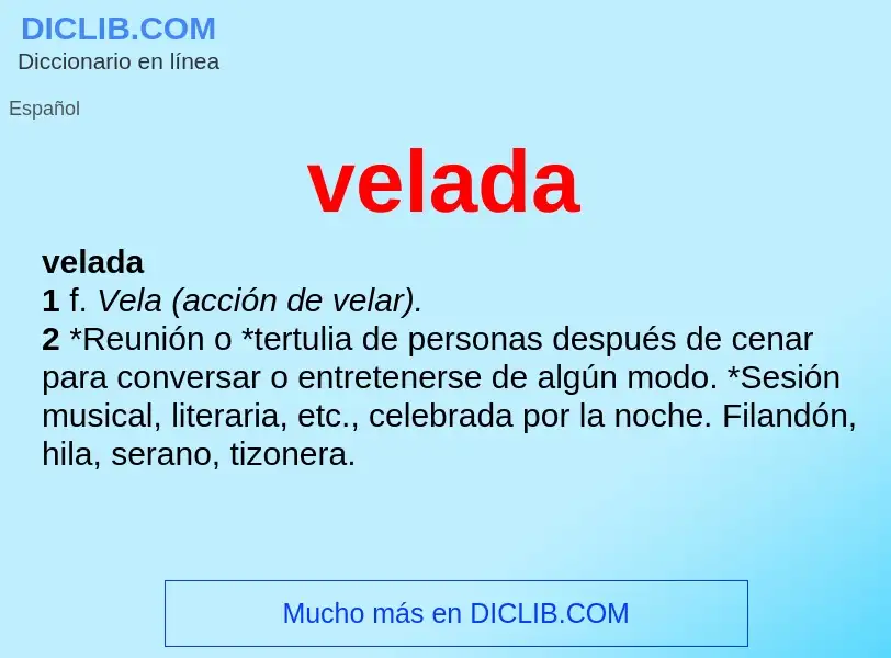 Wat is velada - definition