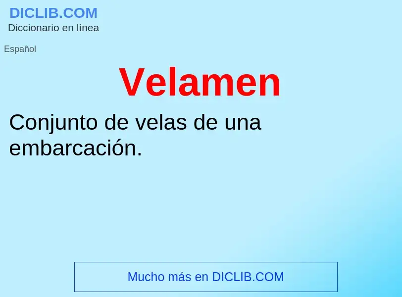 ¿Qué es Velamen? - significado y definición