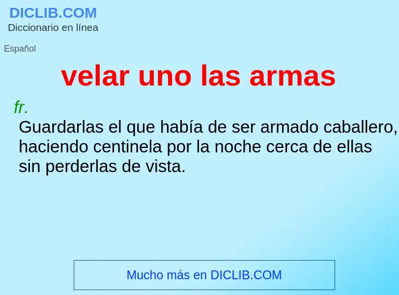 What is velar uno las armas - definition