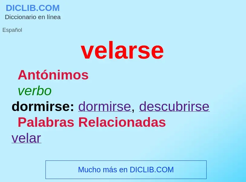 What is velarse - definition