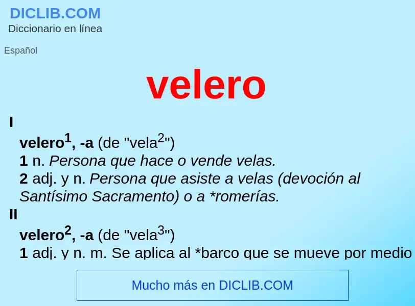 O que é velero - definição, significado, conceito