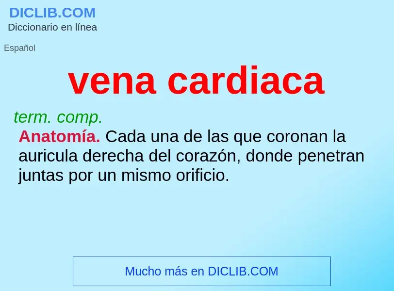 Was ist vena cardiaca - Definition