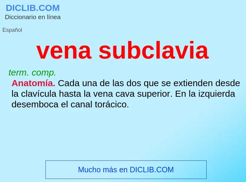 Was ist vena subclavia - Definition