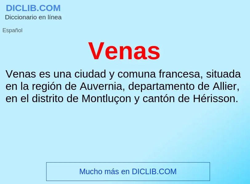 What is Venas - definition