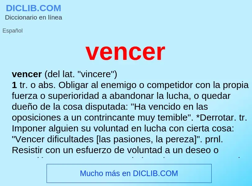 Wat is vencer - definition