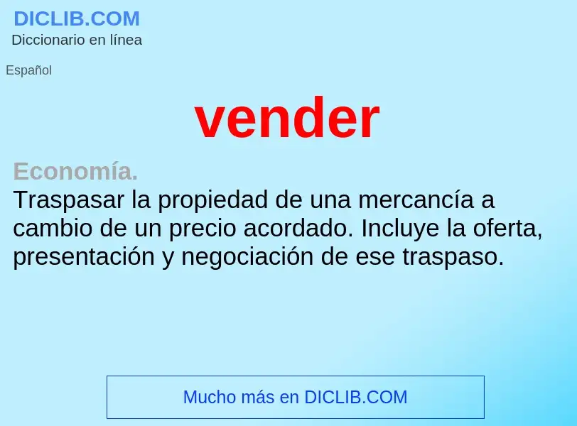 What is vender - definition