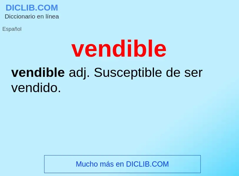 Wat is vendible - definition