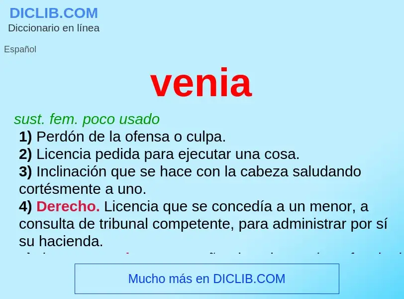 Wat is venia - definition