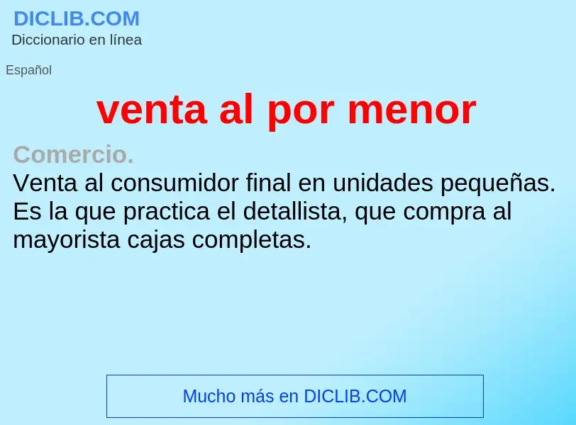 What is venta al por menor - definition