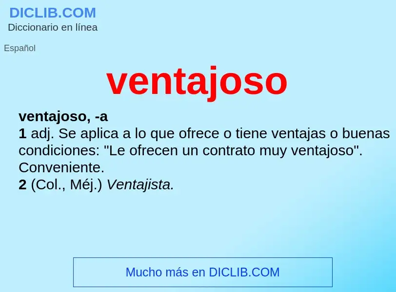 Wat is ventajoso - definition