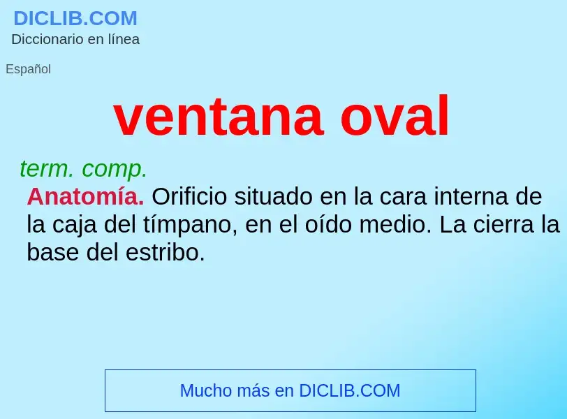 What is ventana oval - meaning and definition